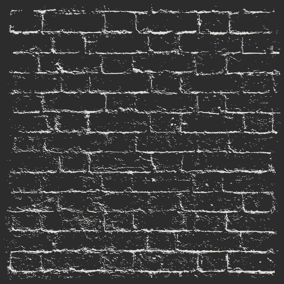 Textured monochrome brick wall background vector