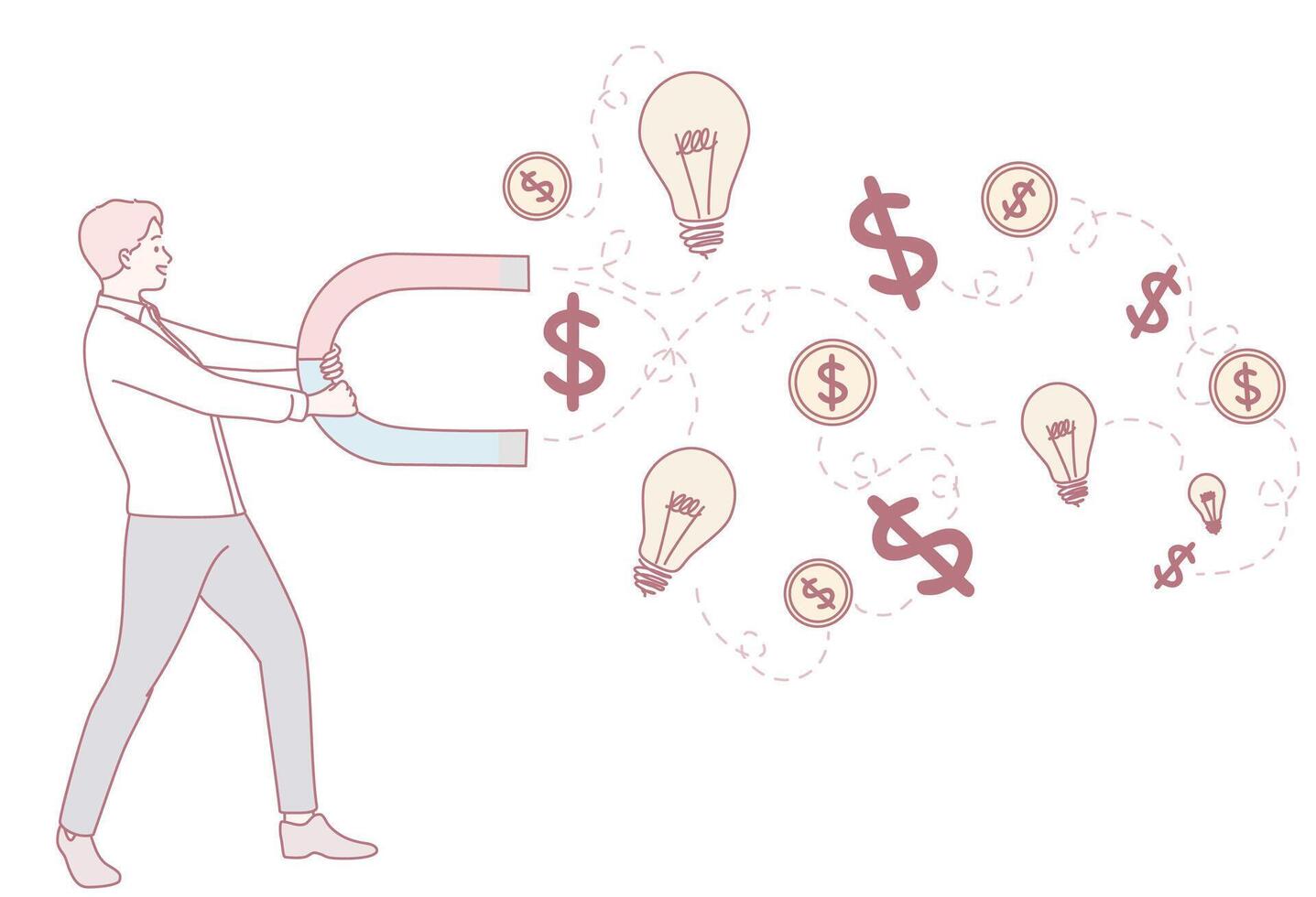 Attracting Wealth and Innovative Ideas The Incredible Power of Magnetism in Life and Work vector