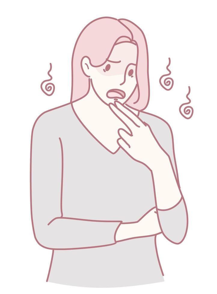 Feeling Anxious An Illustrative Representation of Worry and Associated Emotions vector