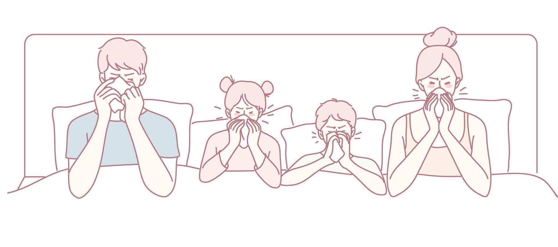 A Family is Enjoying a Cozy Movie Night Together, Creating Wonderful Memories and Bonds vector