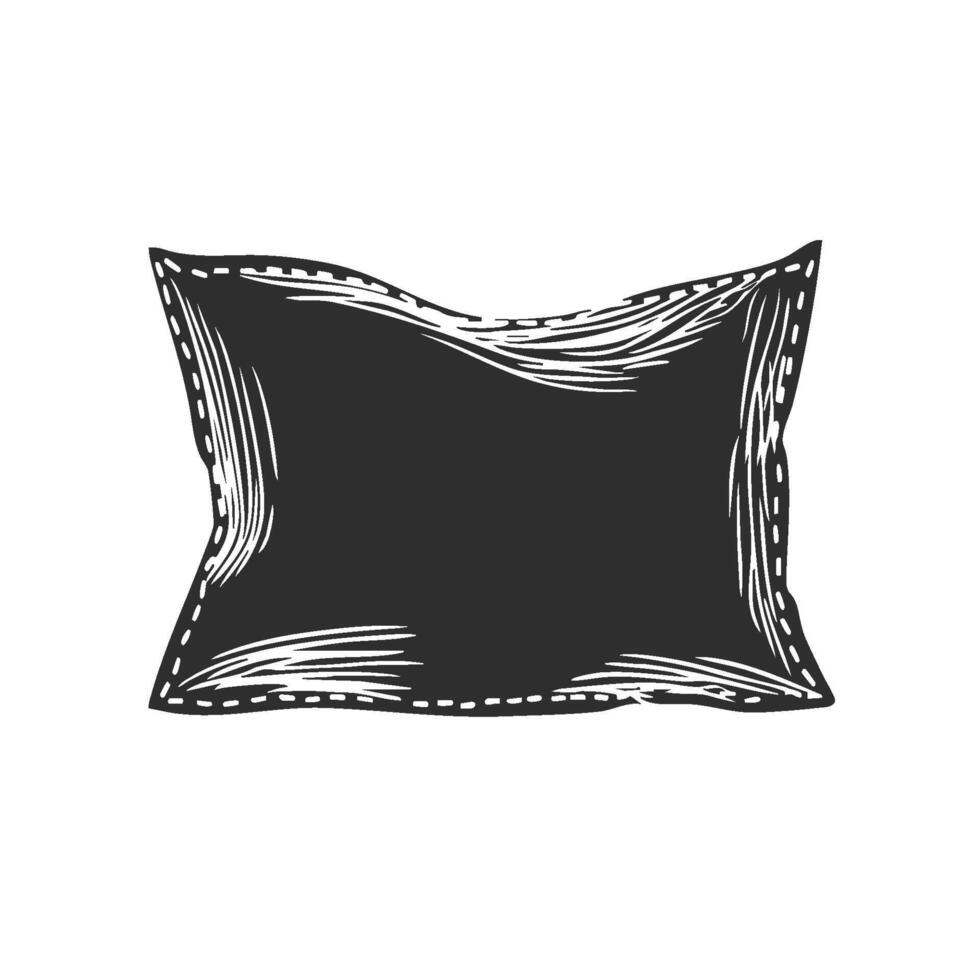 Pillow Silhouette Illustration. Comfort And Relaxation Symbol Isolated Illustration vector