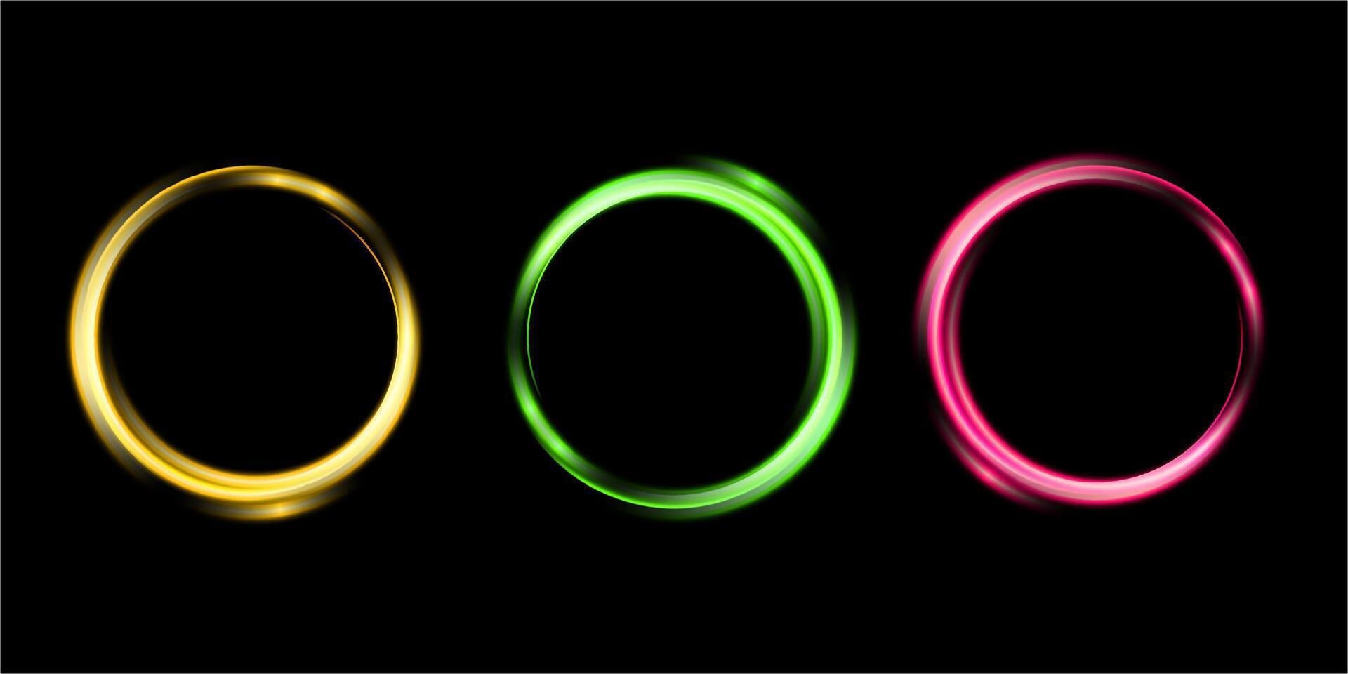 circle of light frame vector