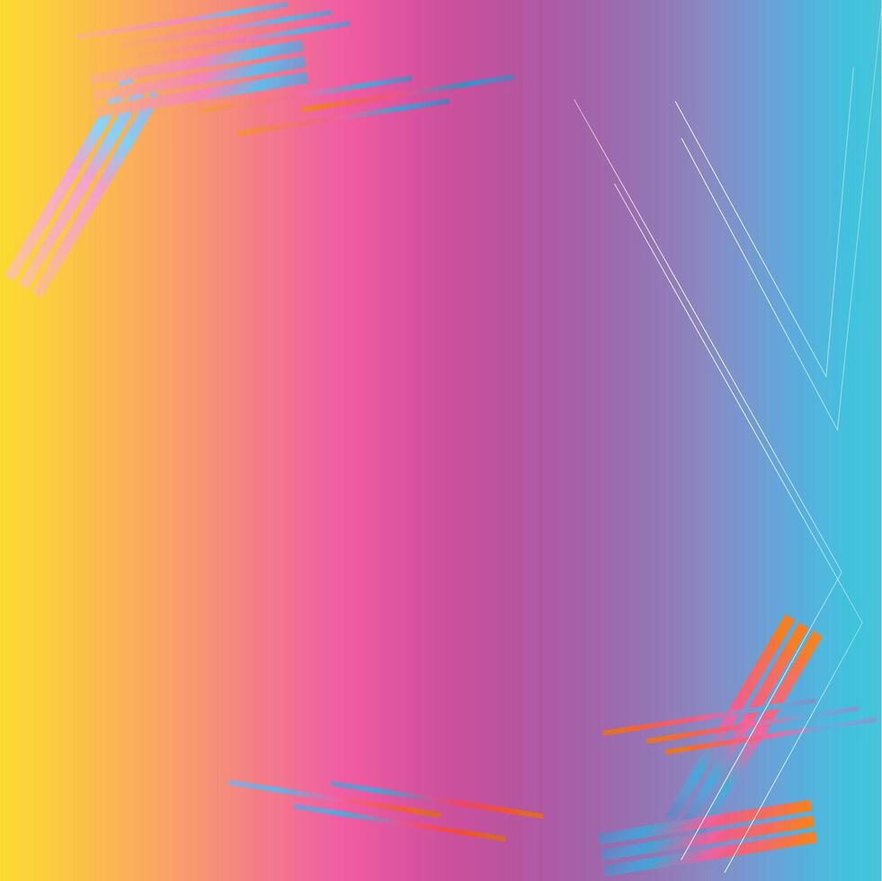 Abstract background yellow, pink, and blue gradient, geometric shapes design vector
