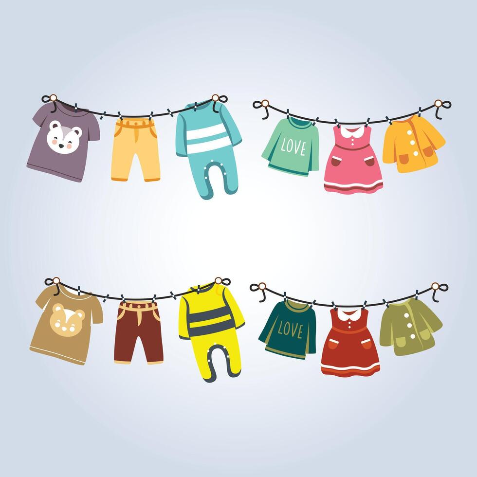 Children's clothes t-shirt, jacket, activewear with slver background vector