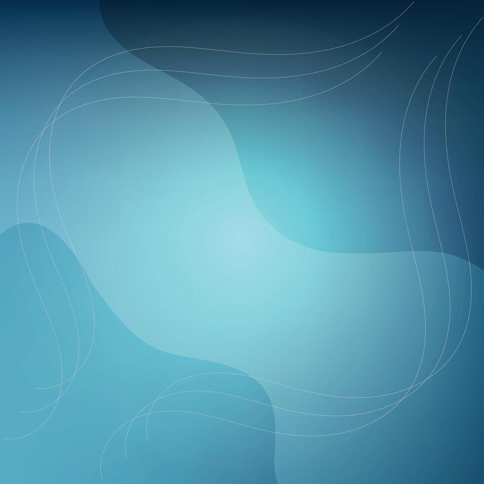 Abstract background blue gradient, glassy effect vector