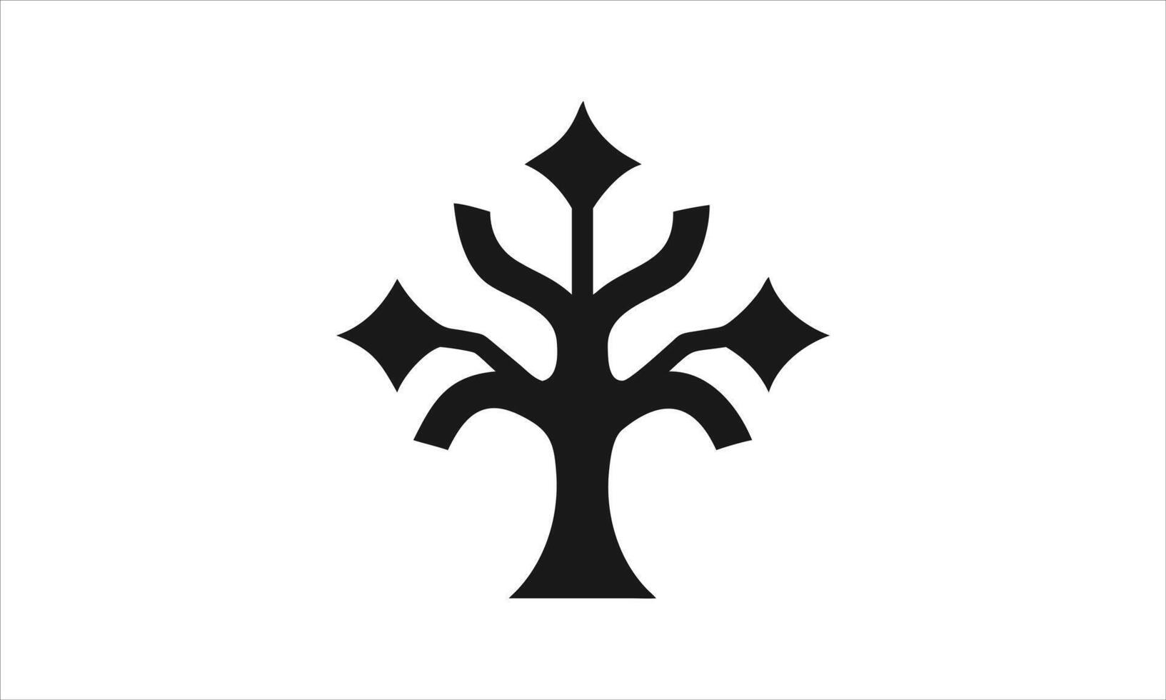 Abstract black tree of life symbol design vector