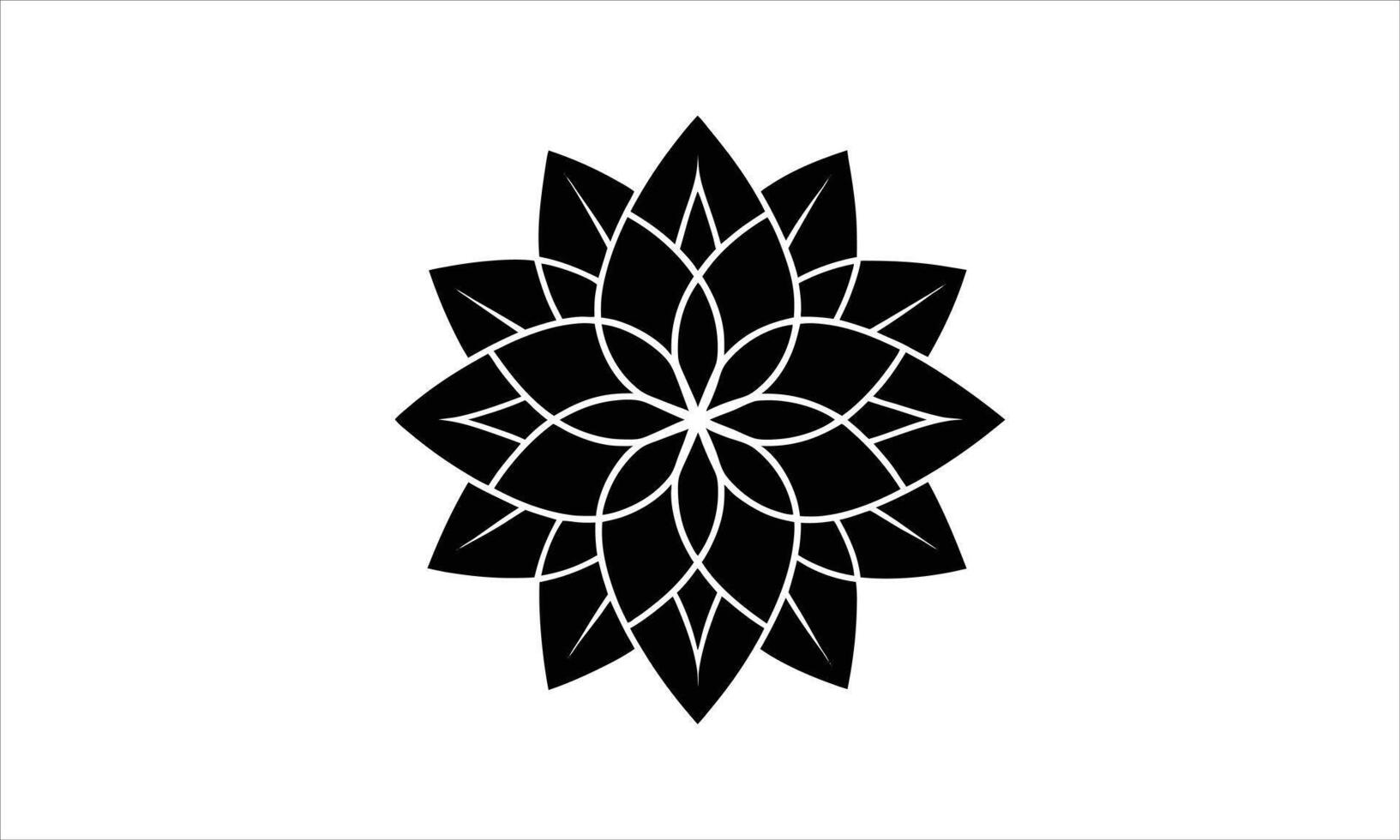Elegant black mandala flower design element vector