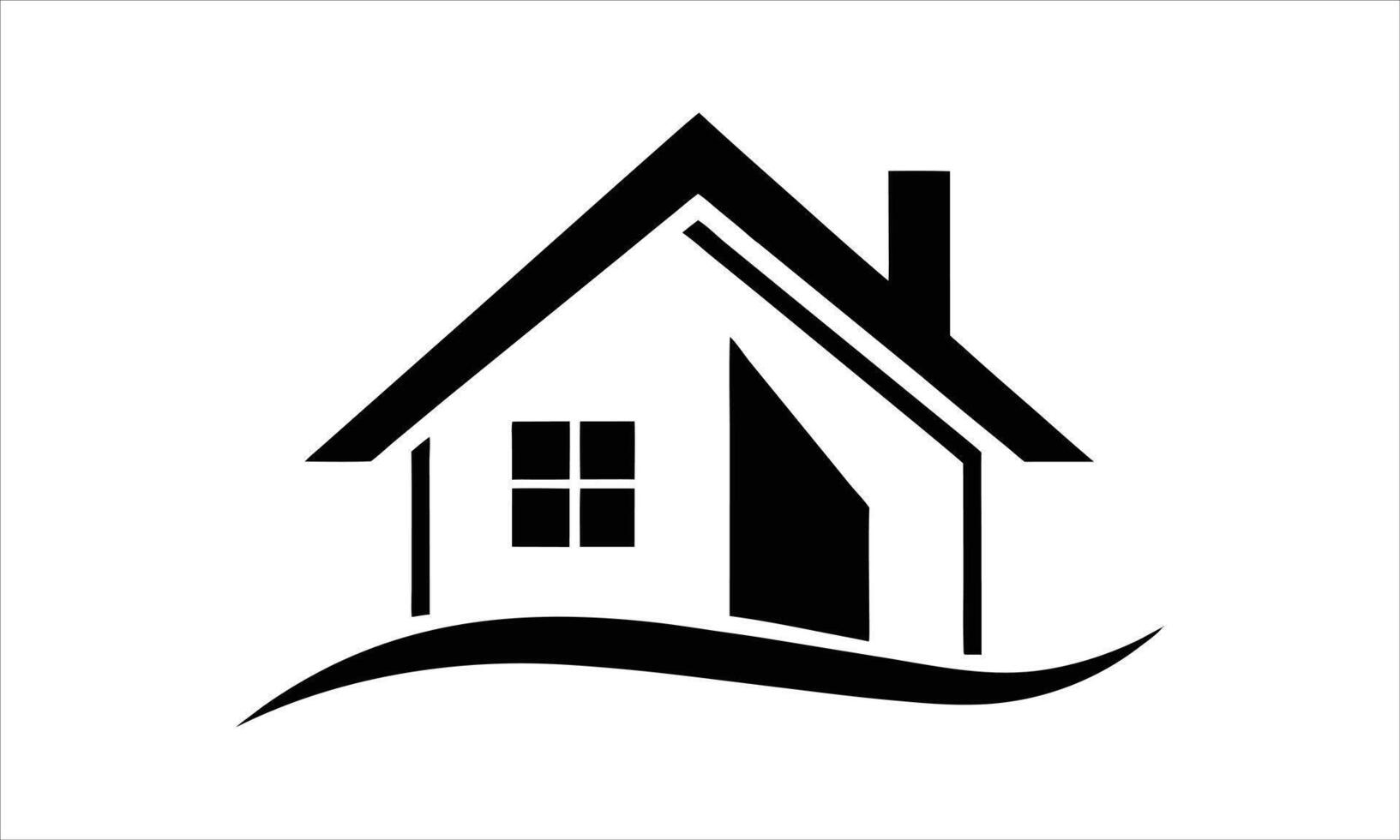 Modern house icon home sweet home real estate symbol vector