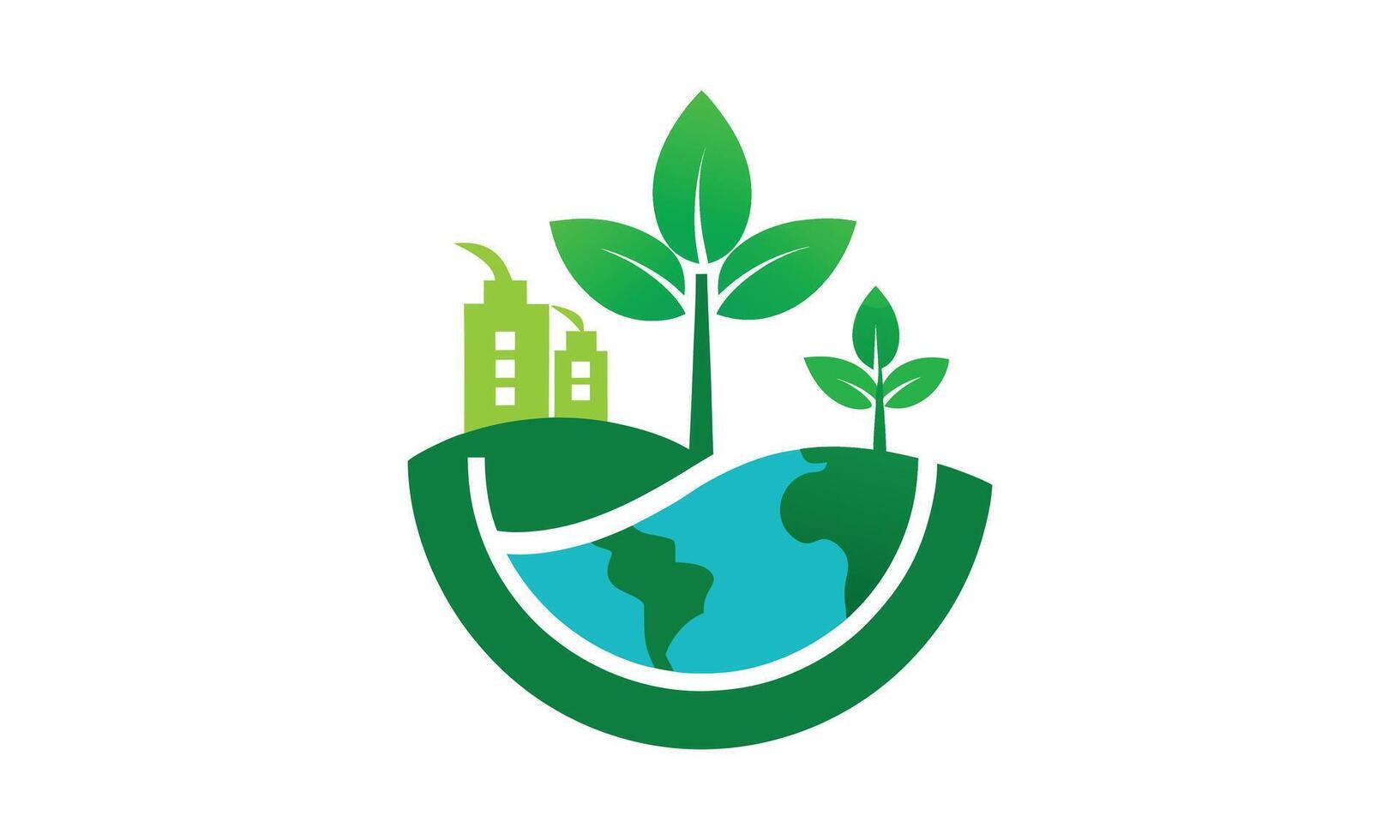 Green city sustainable living vector