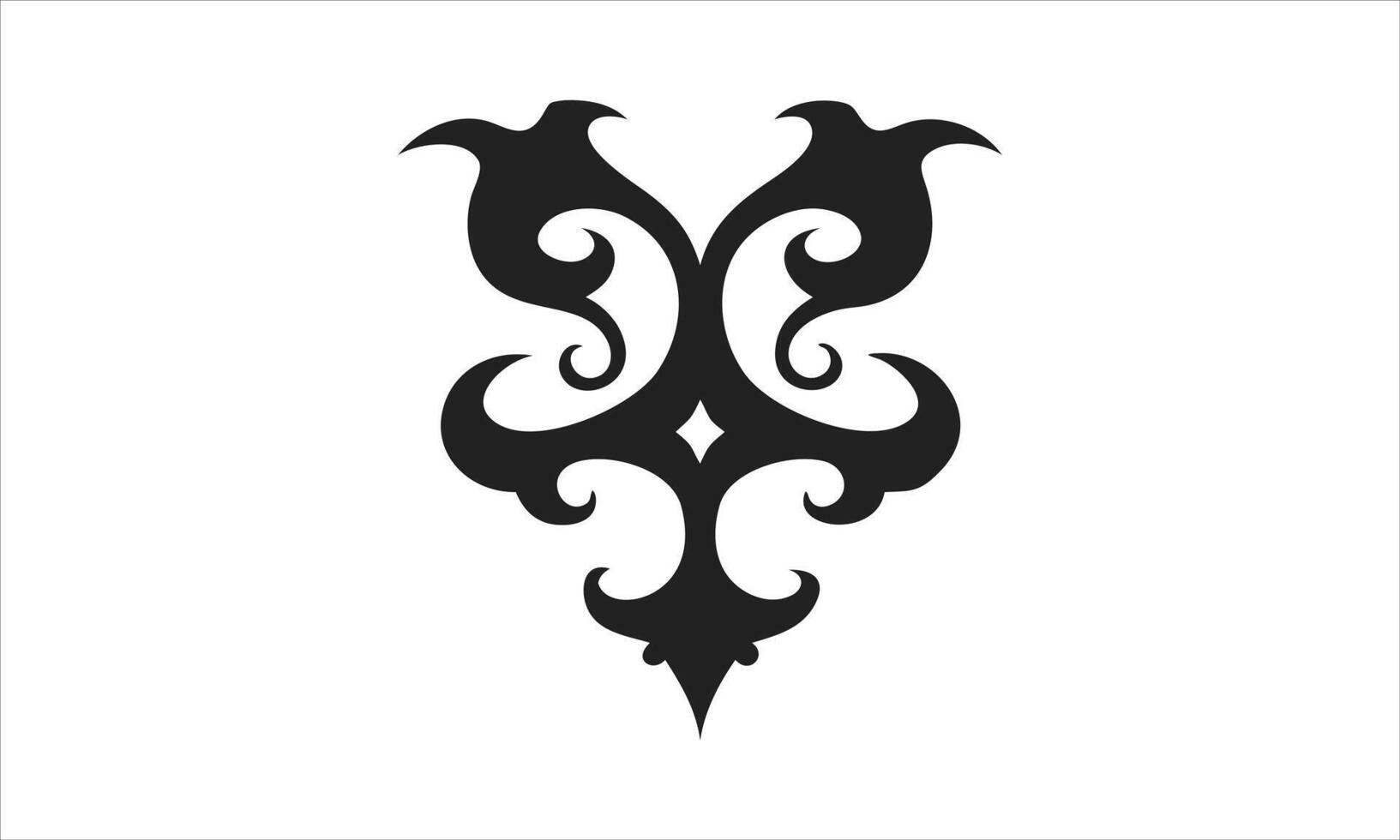 Abstract black tribal design element graphic vector