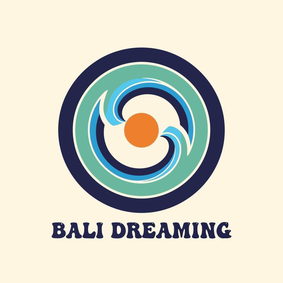 Bali Dreaming Logo. vector