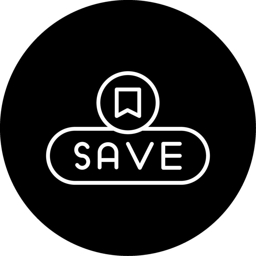 Save Changes Button Line Circle Inverted vector
