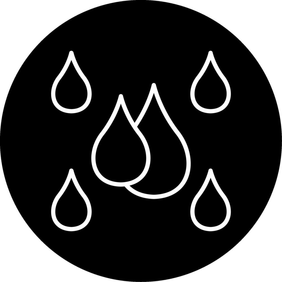 Droplets and Water Drops Line Circle Inverted vector