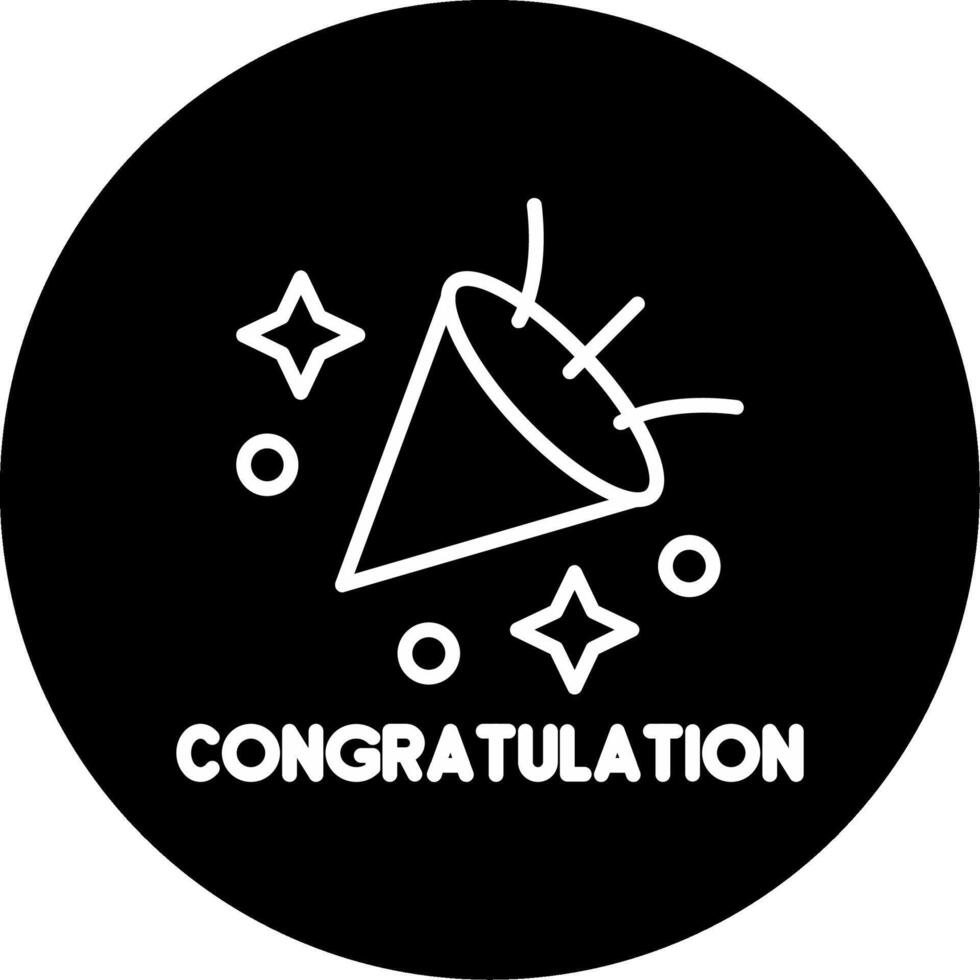 Joyful Congratulations Banner Line Circle Inverted vector