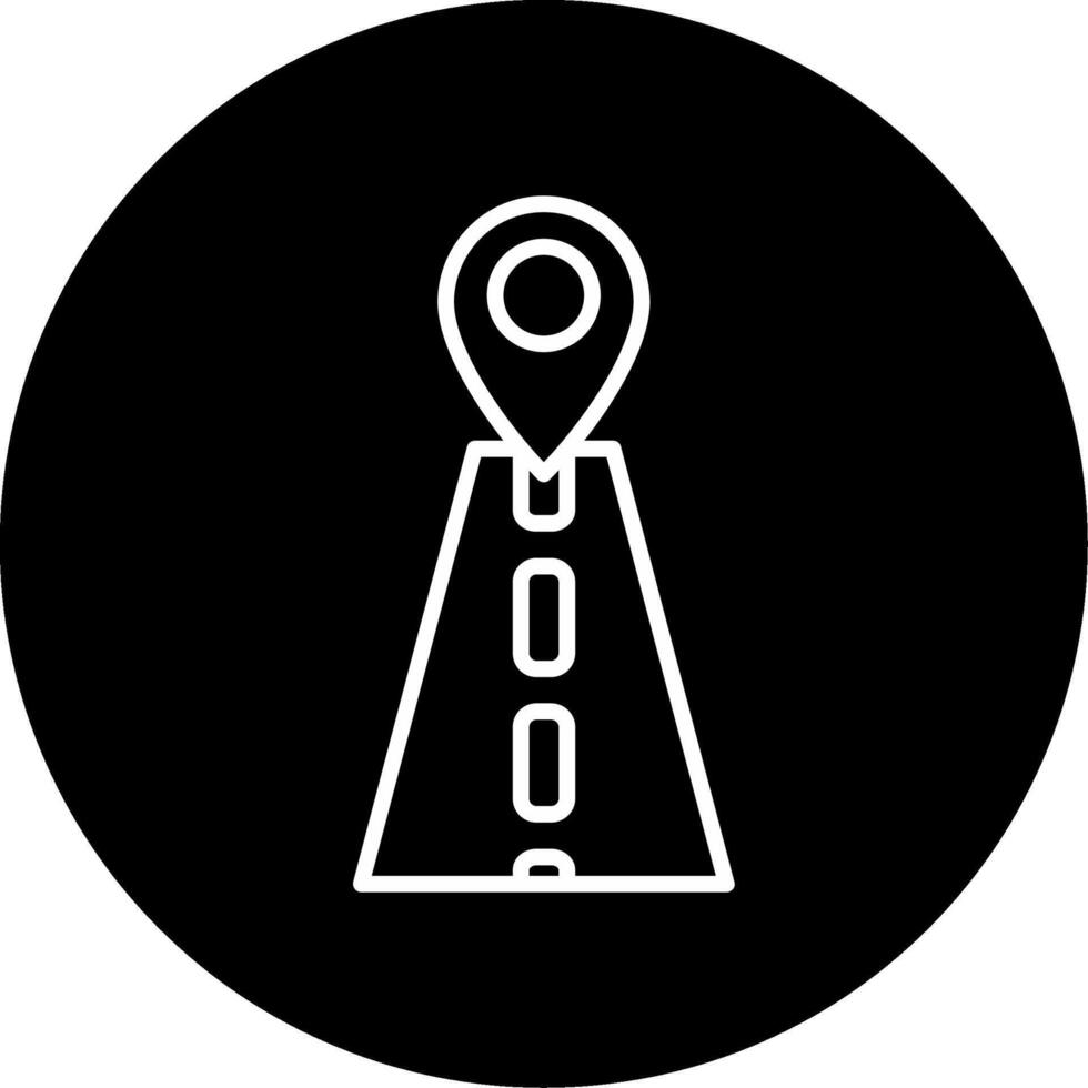 Green Mile Marker Post Line Circle Inverted vector