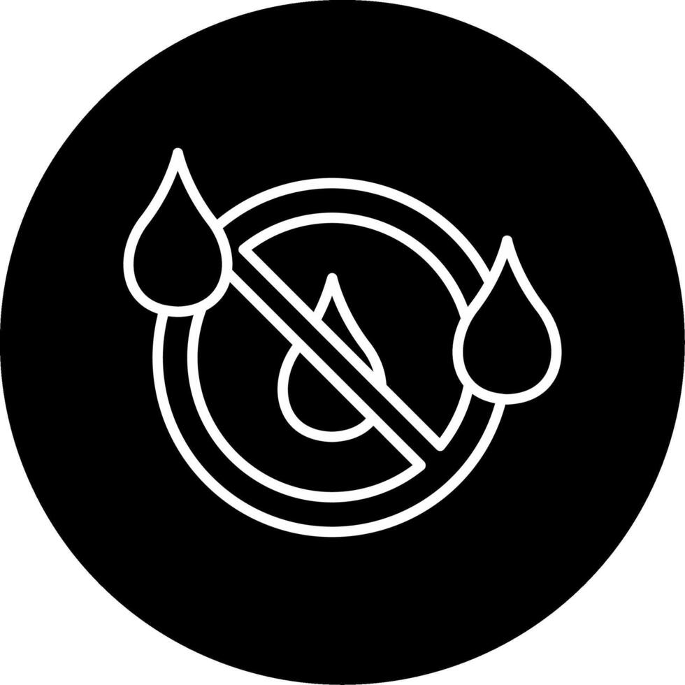 Urban Water Shortage Crisis Line Circle Inverted vector