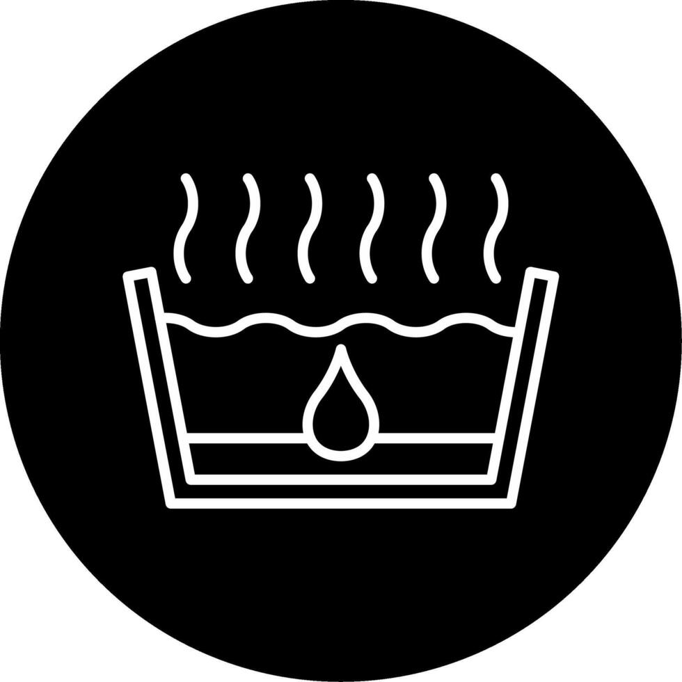 Boiling Steam Vapor Emission Line Circle Inverted vector
