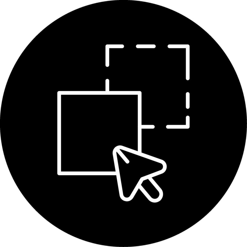 Drop Item in Field Line Circle Inverted vector