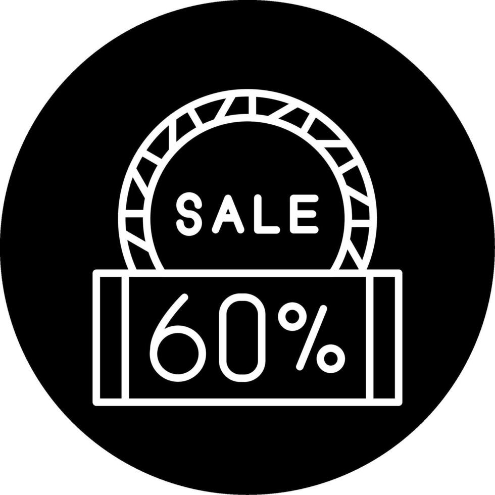 Massive 60 Percent Sale Line Circle Inverted vector