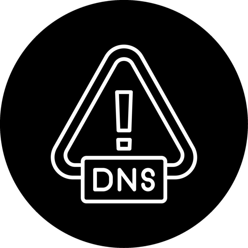 DNS Resolution Failed Line Circle Inverted vector