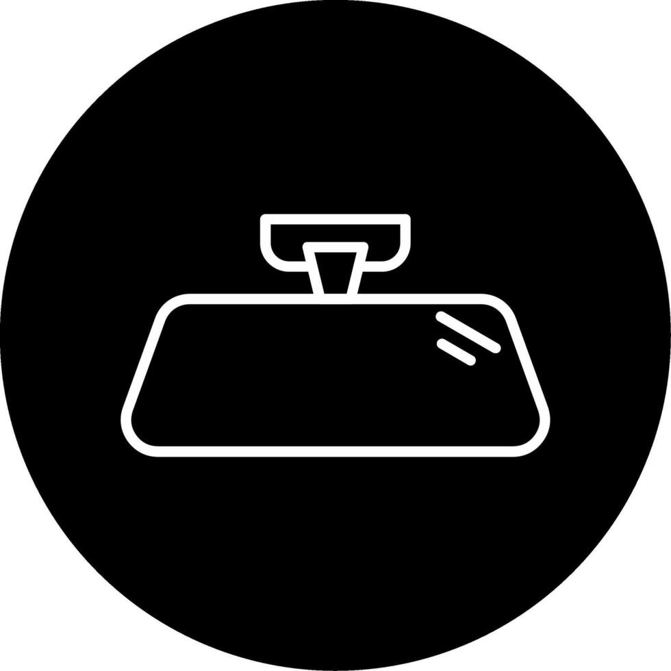 Interior Rearview Mirror Line Circle Inverted vector