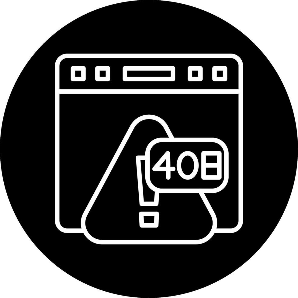 Error 408 Request Timeout Occurred Line Circle Inverted vector