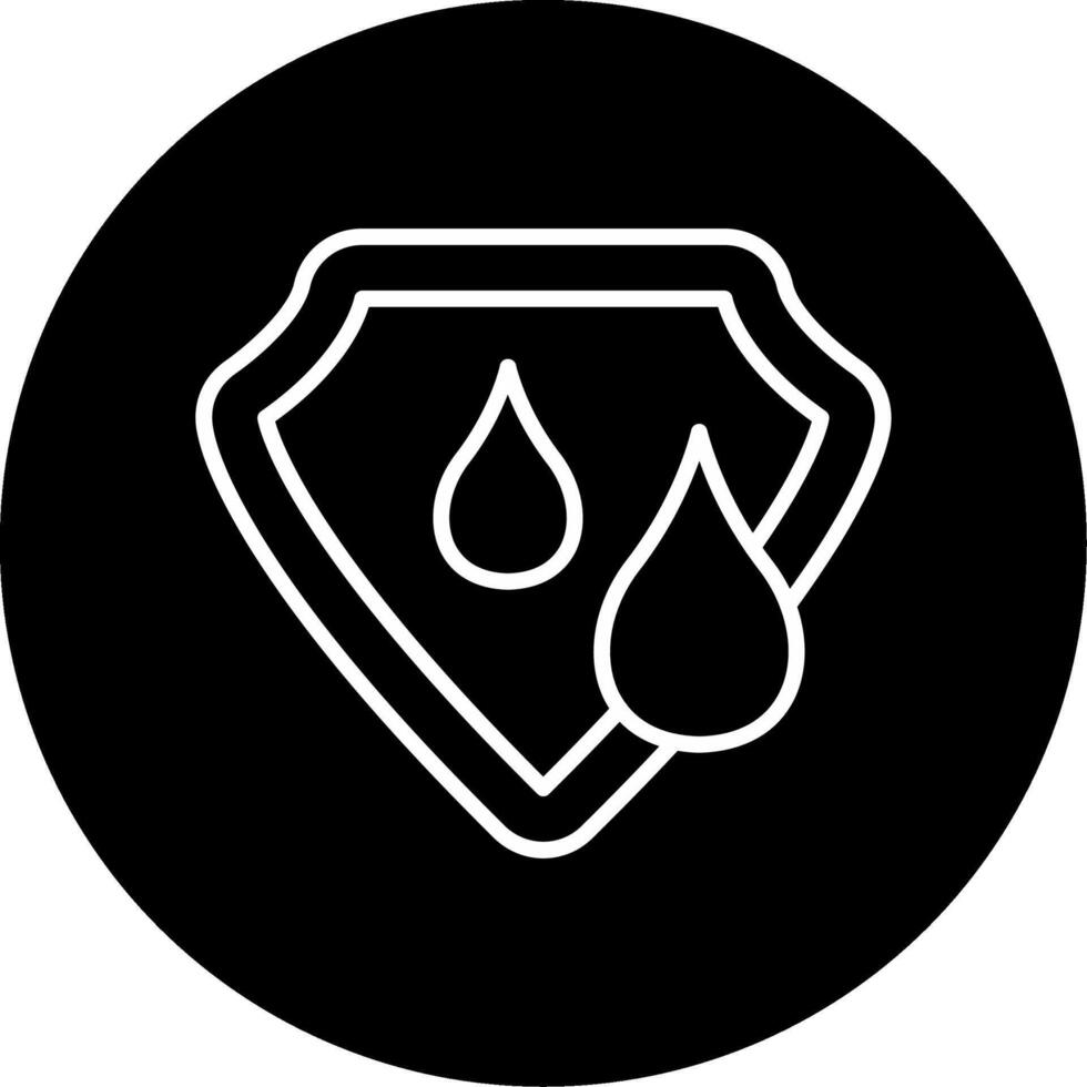 Save Fresh Water Icon Line Circle Inverted vector