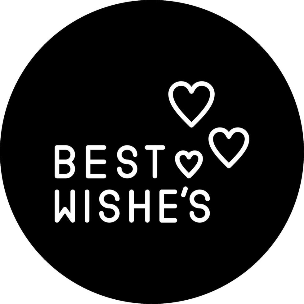 Sending Best Wishes Your Way Line Circle Inverted vector