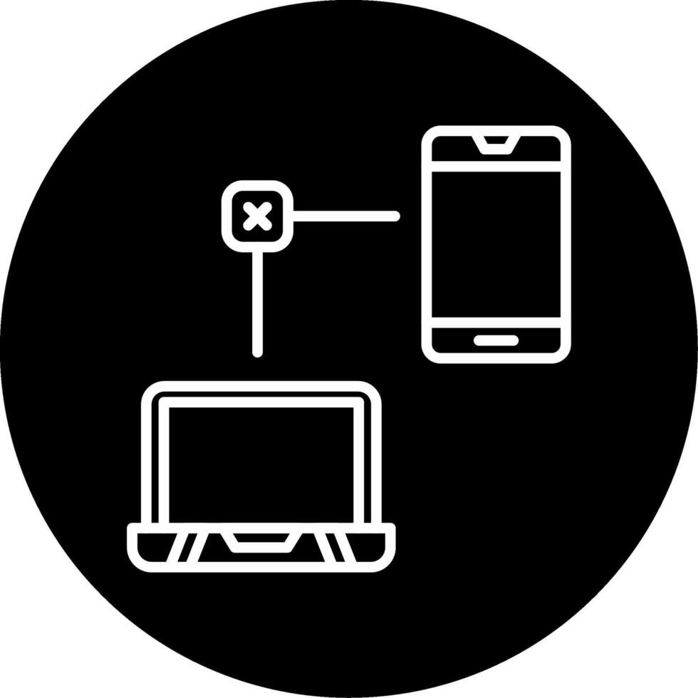 Connection Refused by Server Line Circle Inverted vector