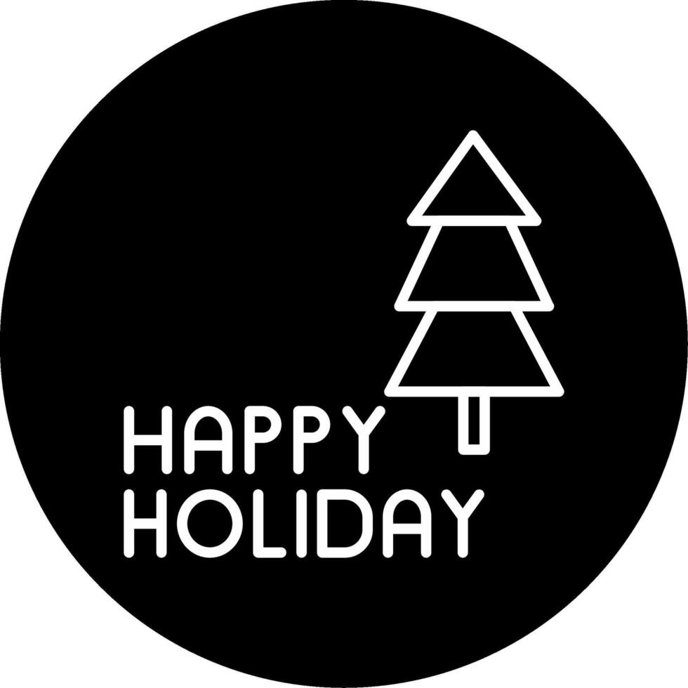 Happy Holiday Greetings Line Circle Inverted vector