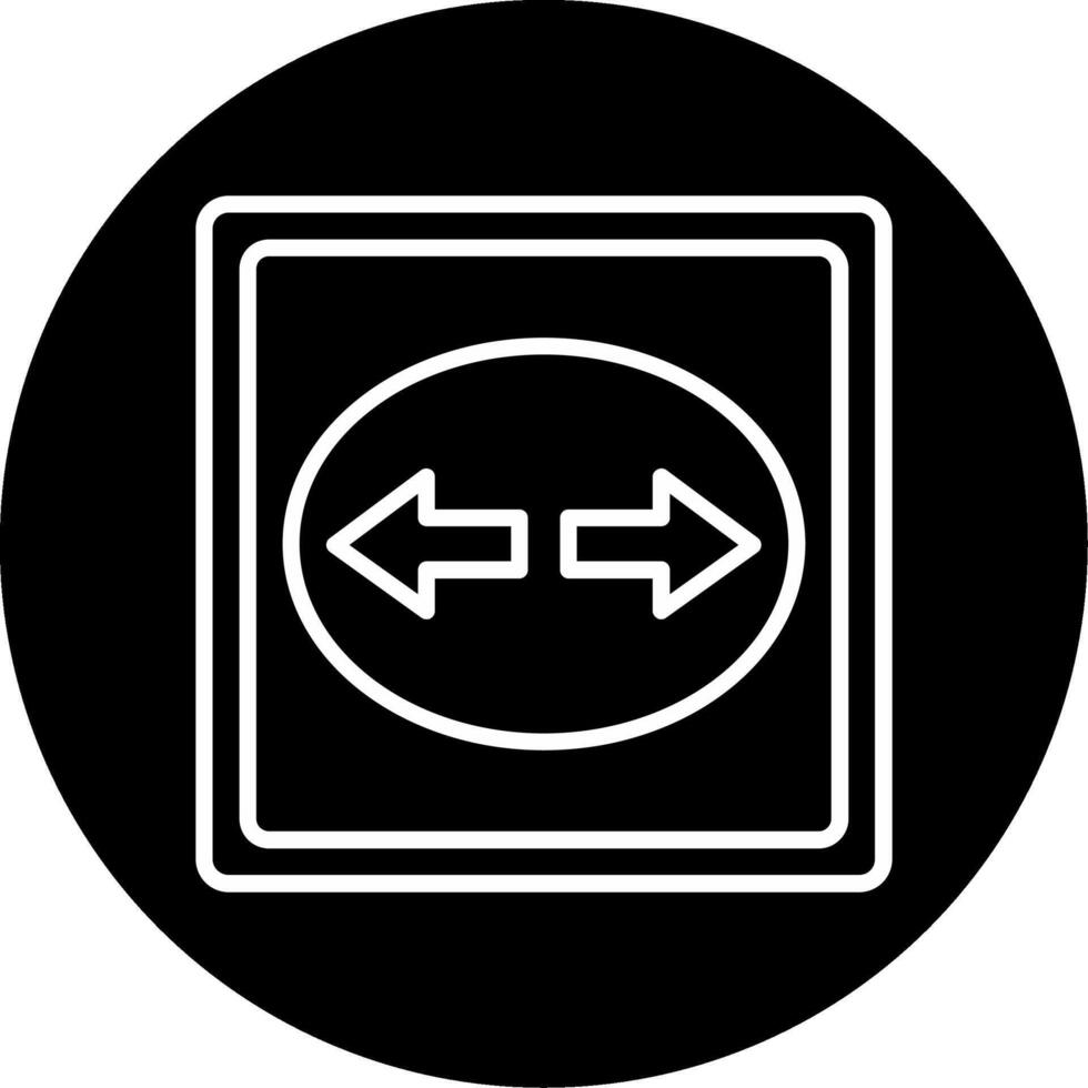 Turn Signal Indicator Lever Line Circle Inverted vector