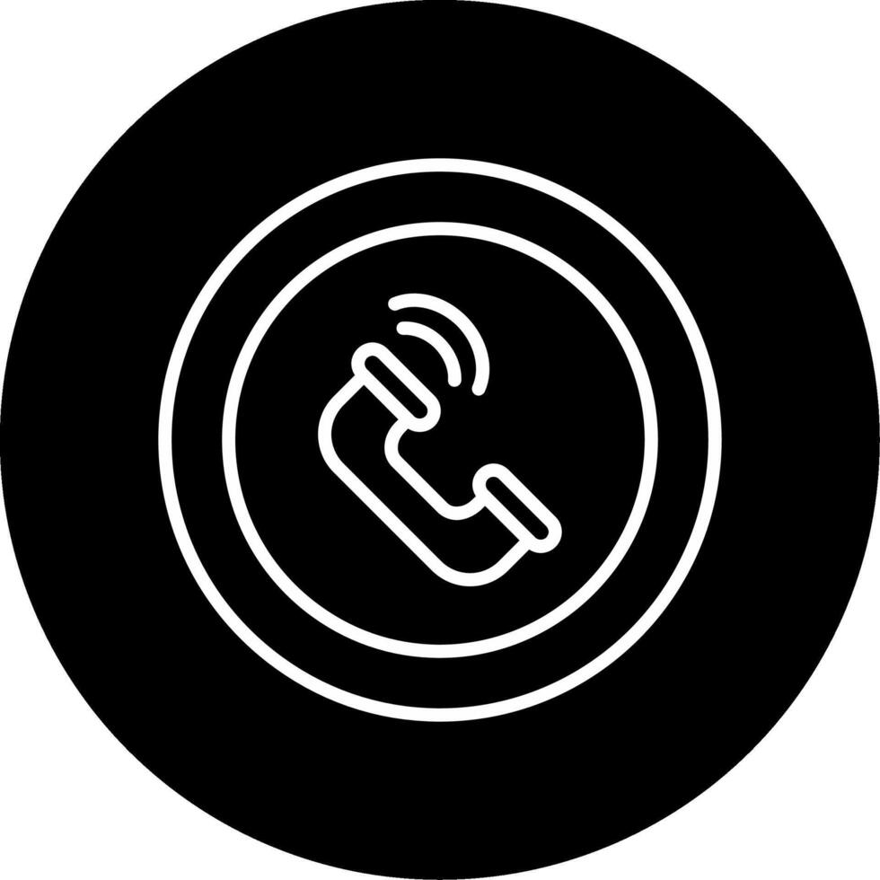 Landline Office Telephone Line Circle Inverted vector