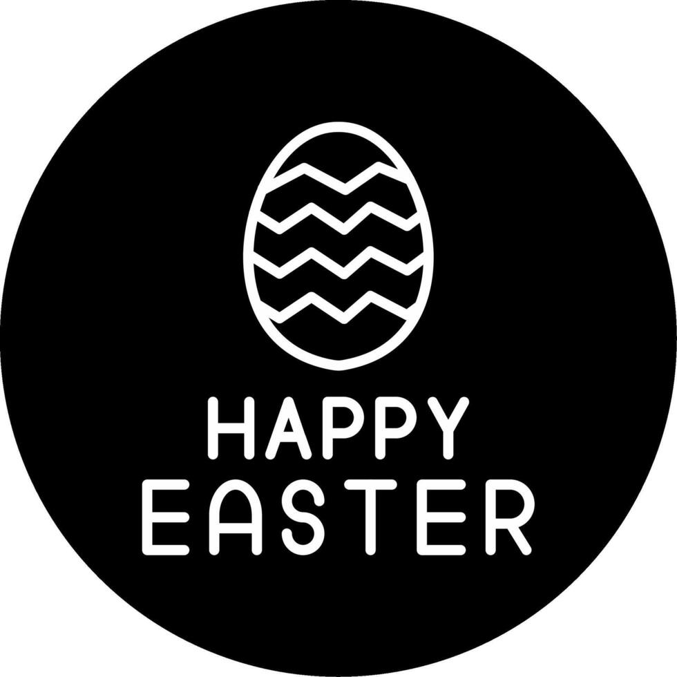Joyful Easter Celebration Card Line Circle Inverted vector