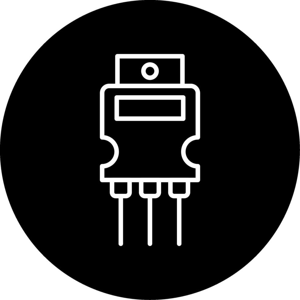 Small Signal Transistor Line Circle Inverted vector