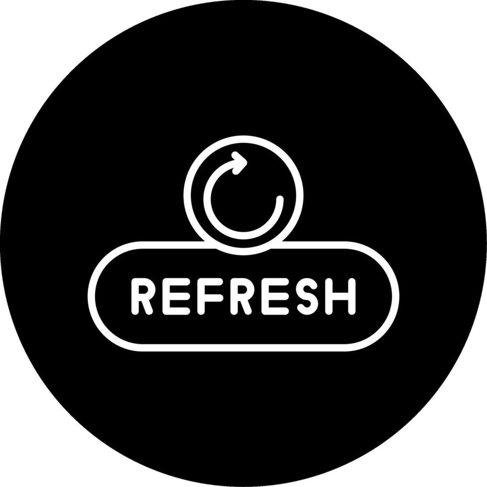 Refresh Page Button Line Circle Inverted vector