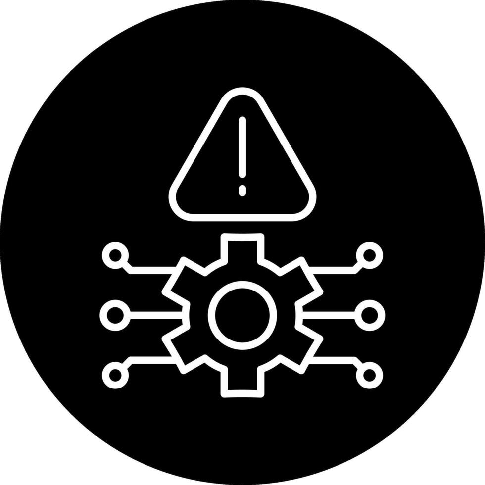Unexpected Technological System Error Line Circle Inverted vector