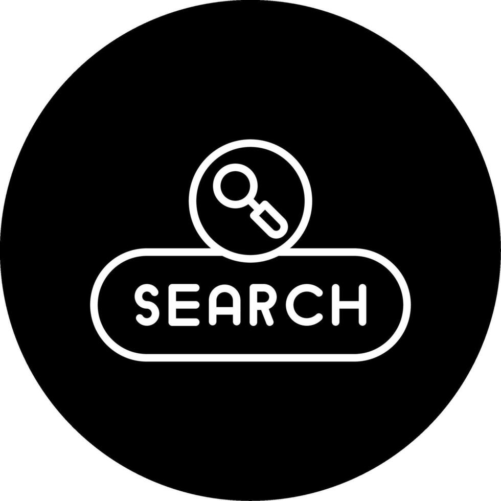 Search Query Button Line Circle Inverted vector