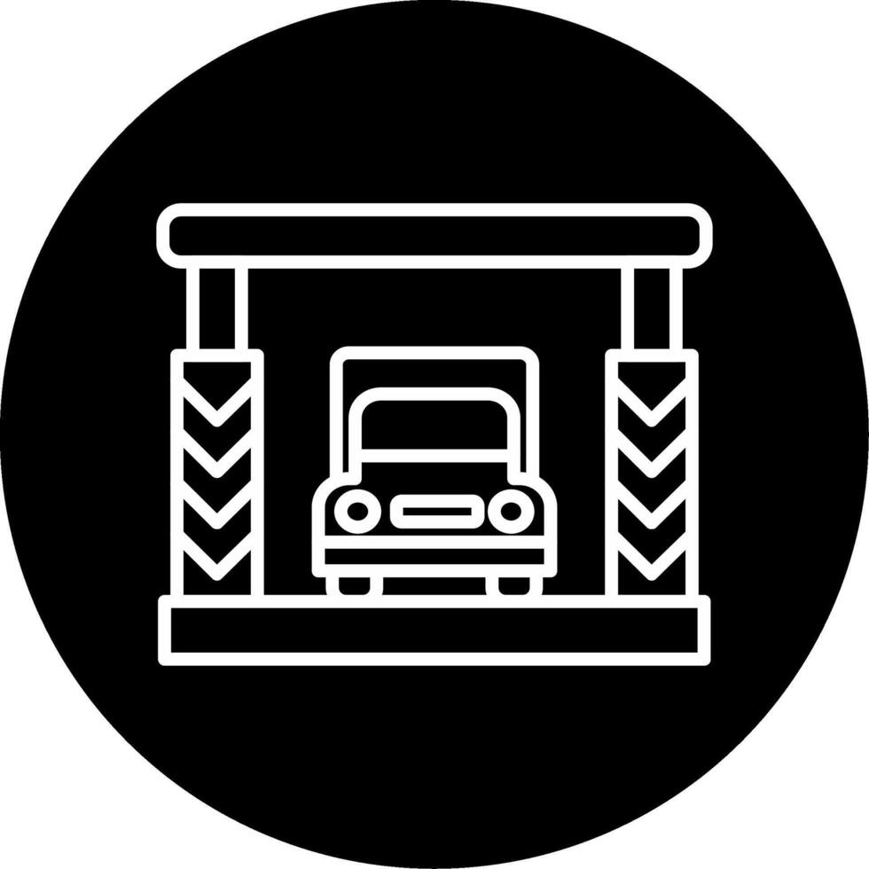Toll Road Entry Sign Line Circle Inverted vector