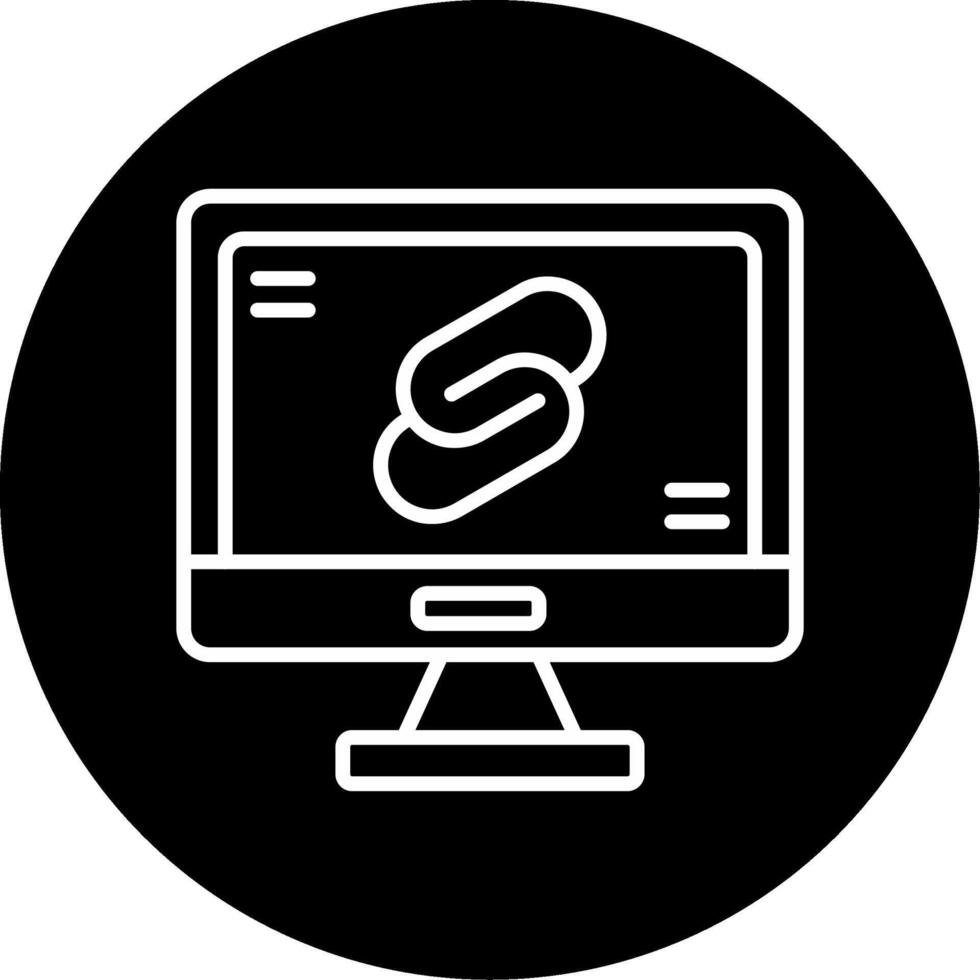 esbelto reactivo componente icono línea circulo invertido vector