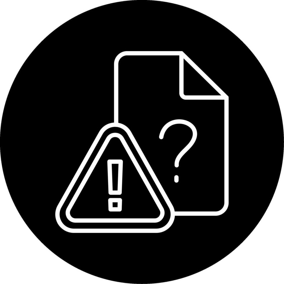 File Not Found Error Line Circle Inverted vector