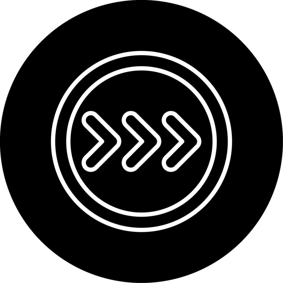 High Speed Passing Lane Icon Line Circle Inverted vector