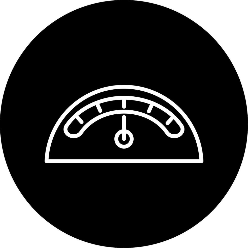 Engine Tachometer Gauge Line Circle Inverted vector