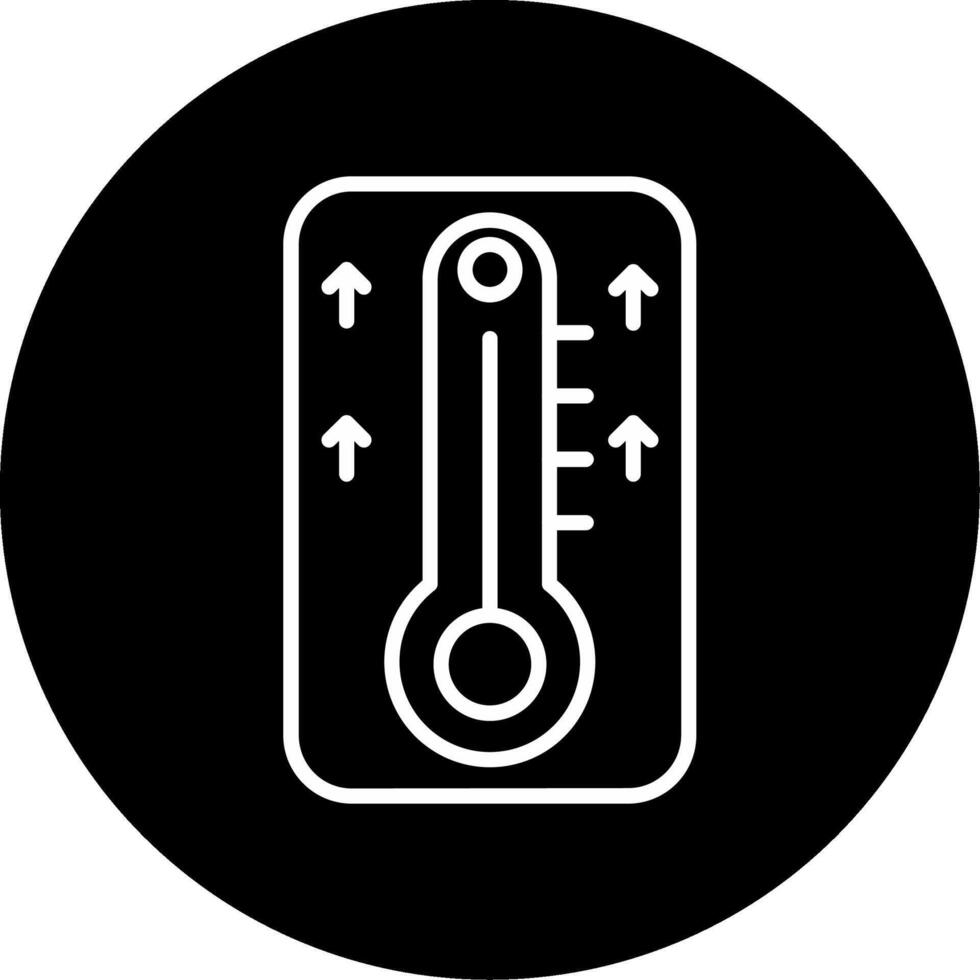 Engine Temperature Gauge Line Circle Inverted vector
