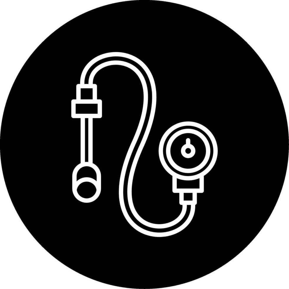 Digital Tire Pressure Gauge Line Circle Inverted vector