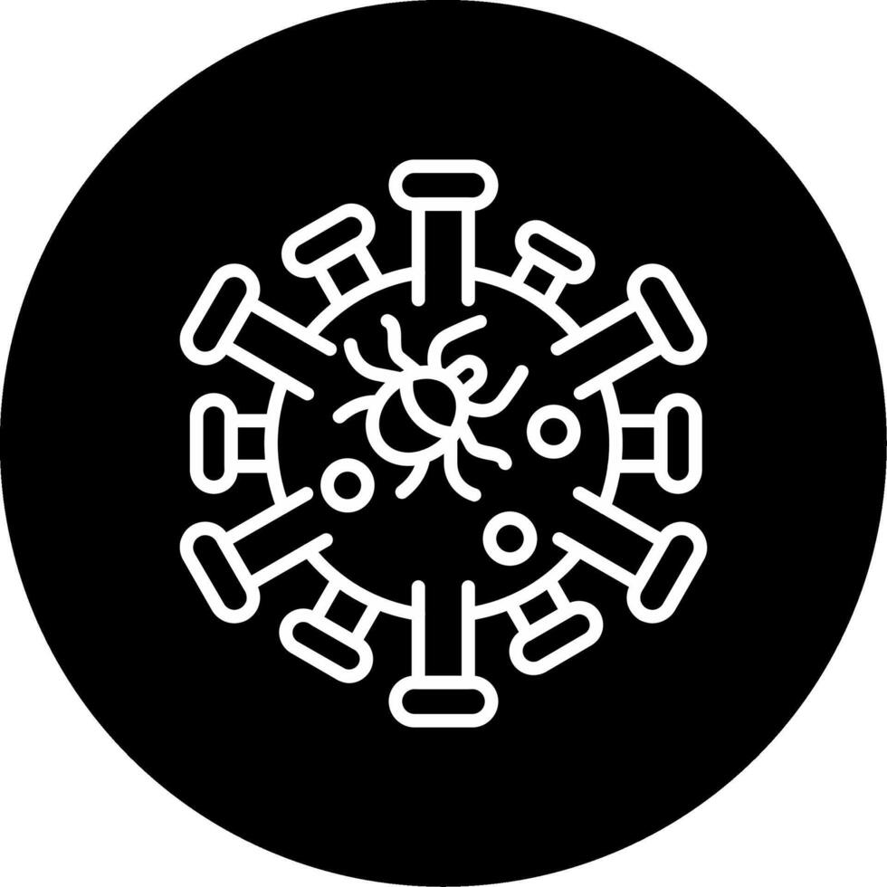 Rickettsia rickettsii Rocky Mountain Spotted Fever Bacteria Line Circle Inverted vector