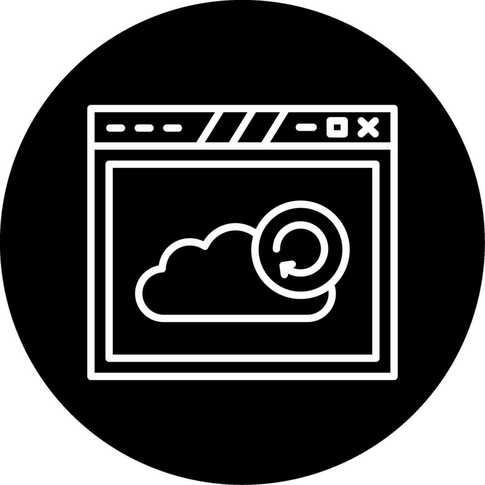 Auto Refresh Live Data Section Line Circle Inverted vector