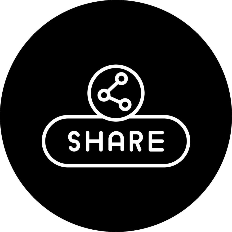 Share Post Button Line Circle Inverted vector