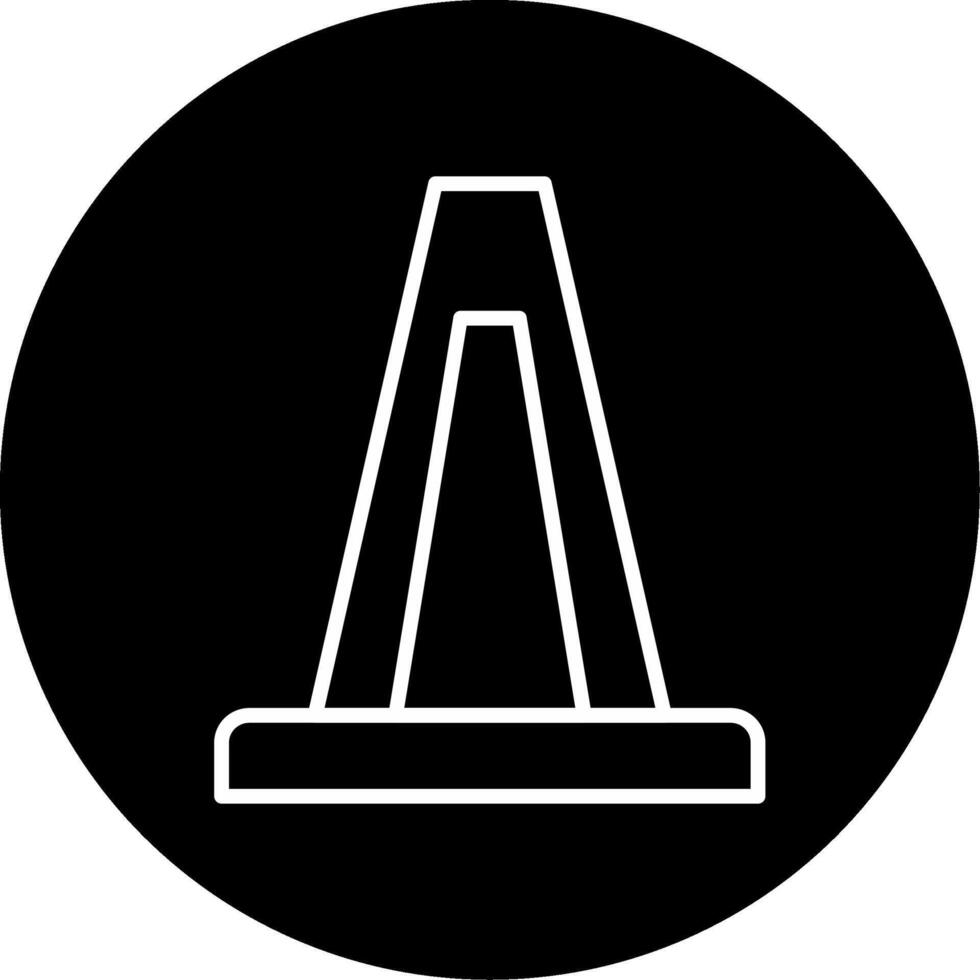 Road Center Divider Line Circle Inverted vector