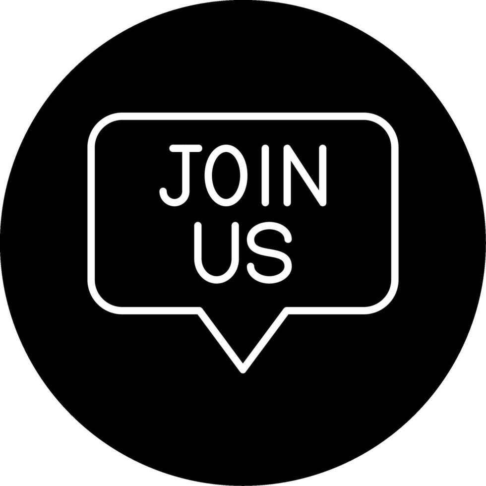 Invitation to Join Us Line Circle Inverted vector