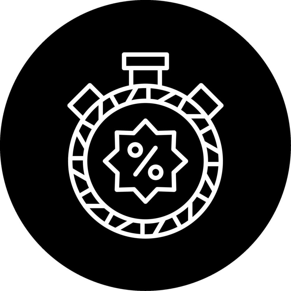 Price Cut Discount Deal Line Circle Inverted vector